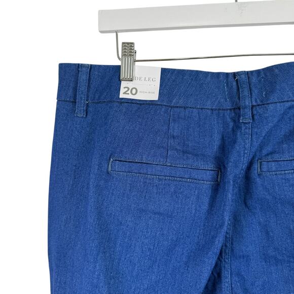 Lane Bryant High Rise Wide Leg Trouser Medium Denim Office NEW Womens Plus 20 - Picture 6 of 10